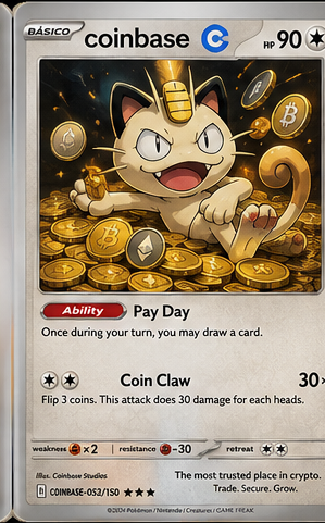Coinbase Epic PokeStocks collectible card
