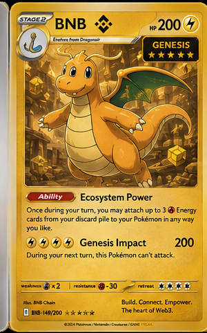 BNB Chain Golden PokeStocks collectible card